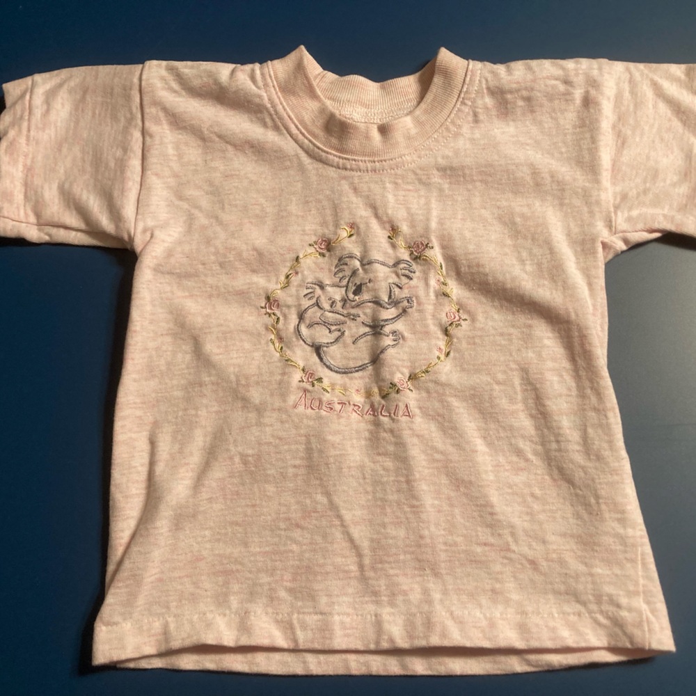 Pink Australia Koala Tee. Girls size 2